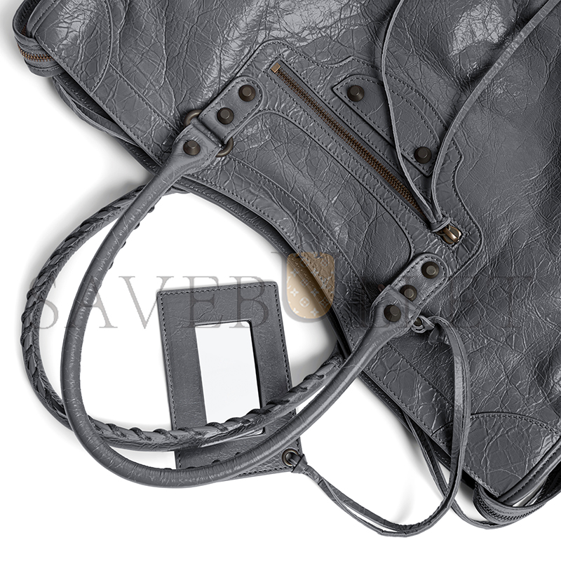 BALENCIAGA LE CITY BAG LARGE IN VOLCANIC ROCK 8657652ACFH1251 (46*29*17cm)